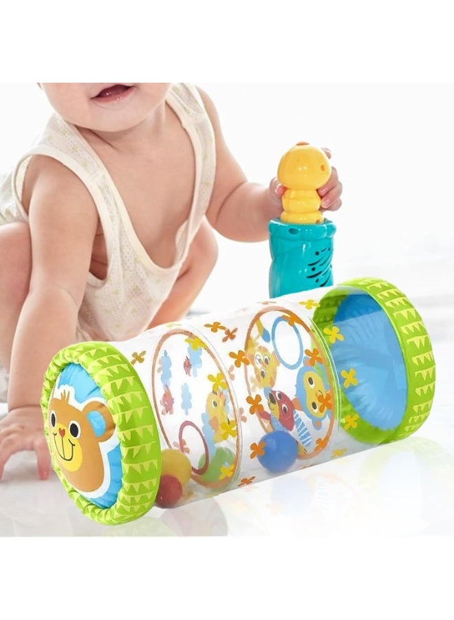 LYNLYN Infant PVC Inflatable Crawling Roller Toy with Balls and Bells for Early Development, Suitable for Babies 3 Months to 3 Years Old - Image 5